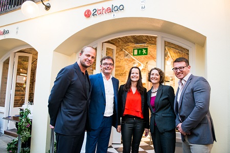 Left to right: 2theLoo CEO Almar Holtz; SCA Key Account Manager Ron Goselink; 2theLoo Marketing Manager Marielle Romeijn; SCA UK Marketing Manager Jenny Turner, and SCA Communications Manager Jamie Wright Left to right: 2theLoo CEO Almar Holtz; SCA Key Account Manager Ron Goselink; 2theLoo Marketing Manager Marielle Romeijn; SCA UK Marketing Manager Jenny Turner, and SCA Communications Manager Jamie Wright